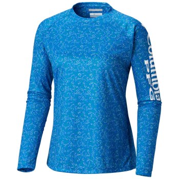 Columbia Ženske Majice S Kapuljačom - PFG Super Tidal II Long Sleeve Plus Size Plave | YNWQ-07438